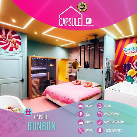 Capsule Bonbon - Balneo - Sauna - Billard - Nintendo Switch Douai Dış mekan fotoğraf
