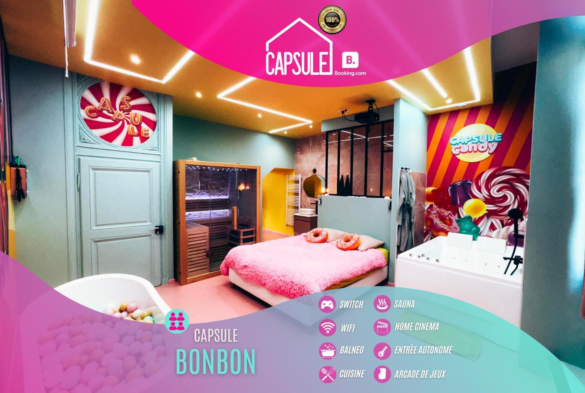 Capsule Bonbon - Balneo - Sauna - Billard - Nintendo Switch Douai Dış mekan fotoğraf